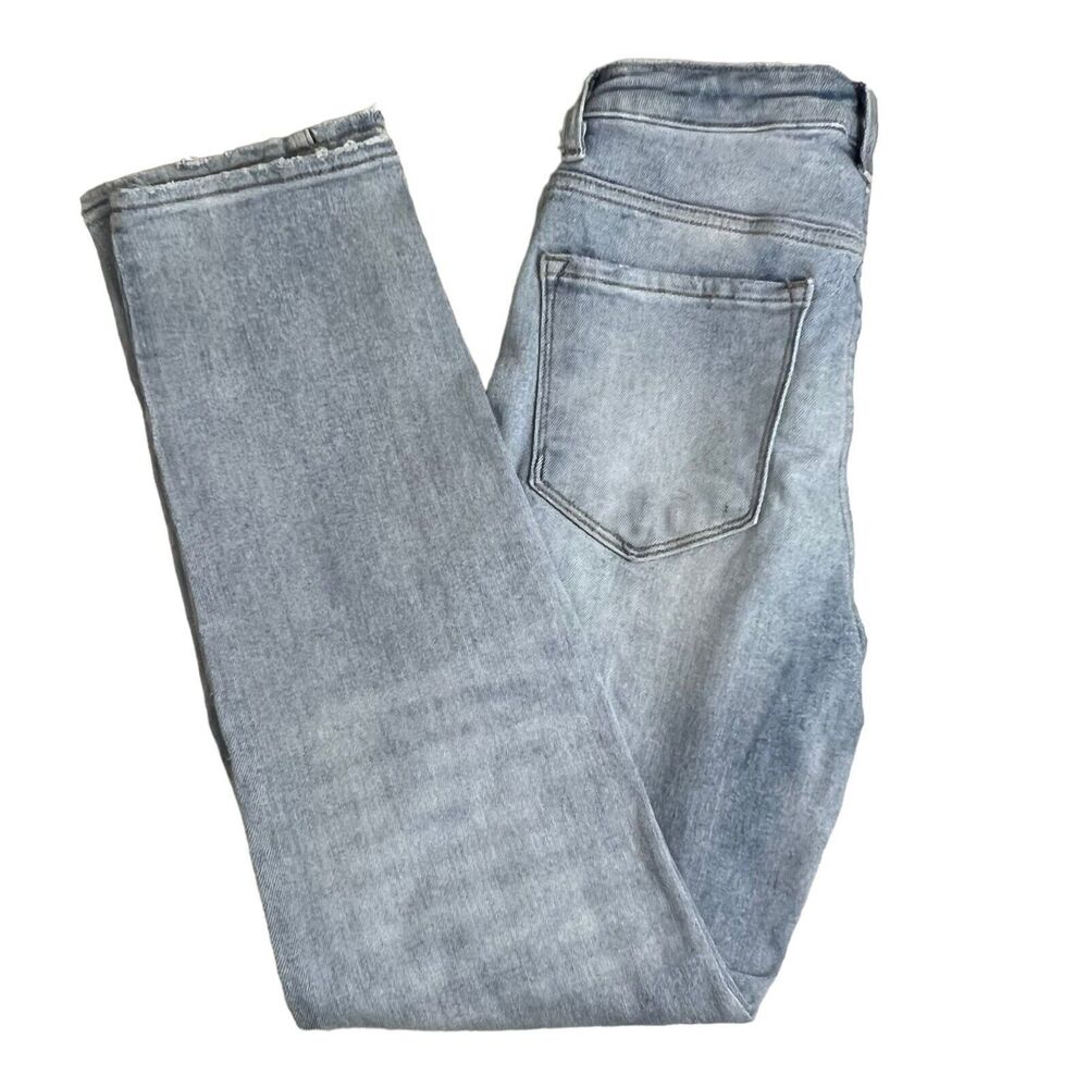 Risen Jeans Womens Light Wash Distressed Relaxed Fit‎ High Waist Jeans 3/26